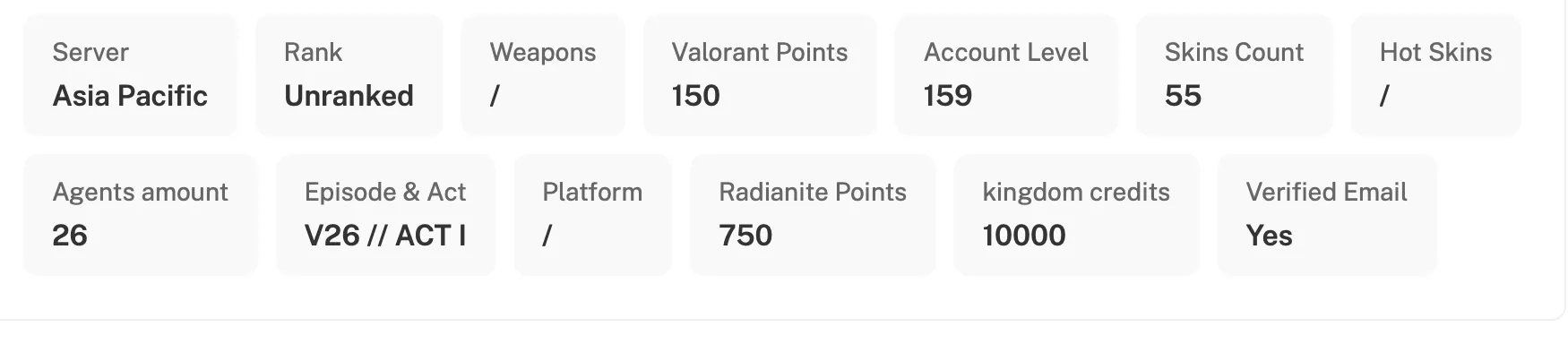 VALORANT | Glitchpop Vandal + 3 Knifes | 55 skins | 159 LVL | Full access | Warranty